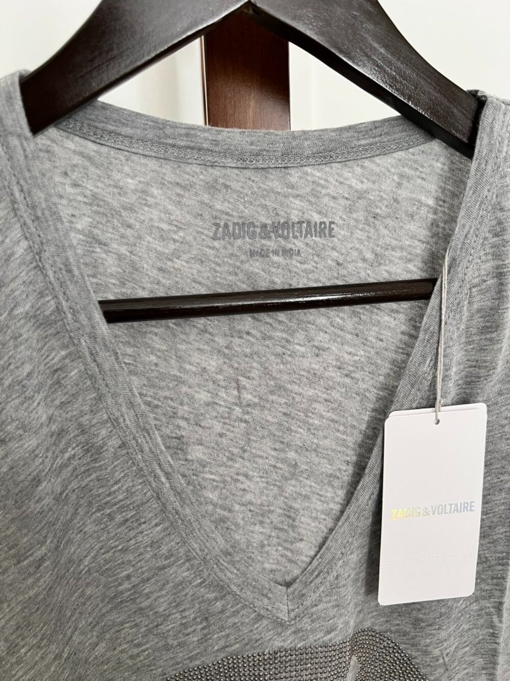 NWT - Zadig & Voltaire Brooklyn Strass T-shirts - Grey๐ฉถ - Picture 4 of 6